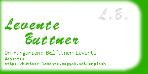 levente buttner business card